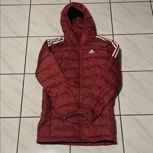 Adidas Red Puffer Jacket